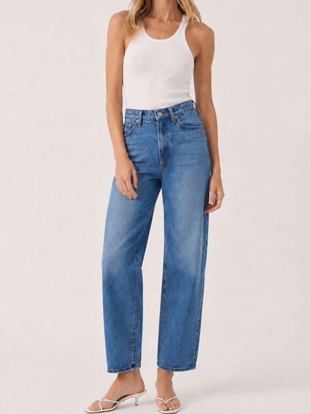 MOTHER Snacks Double Stack Ankle Relaxed Straight Jeans, 29